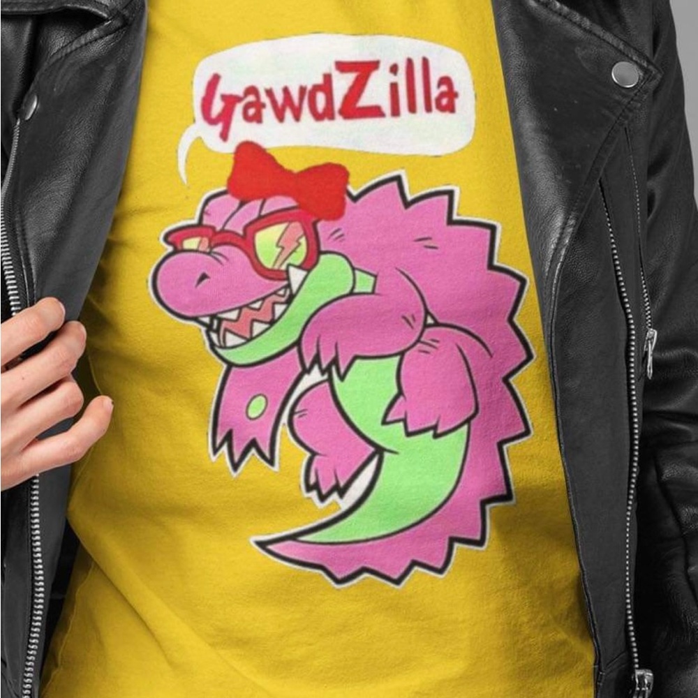 Custom Gawdzilla t shirts super cute